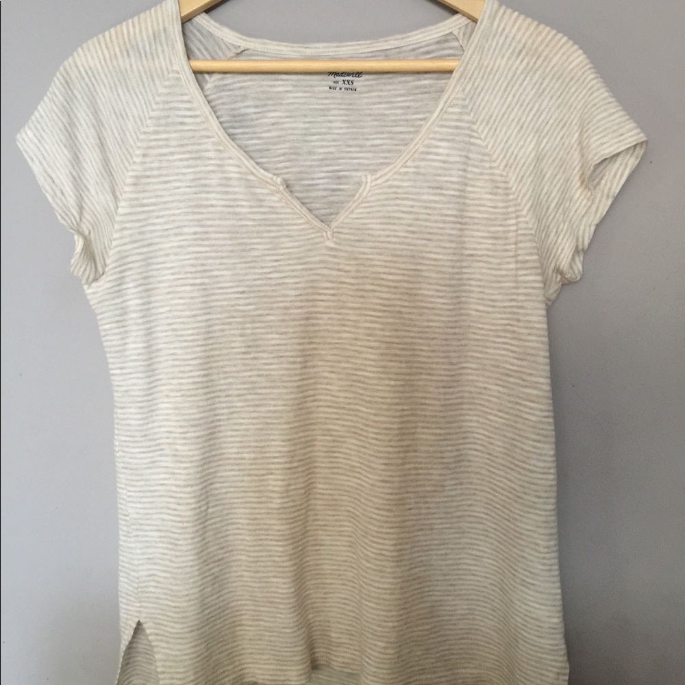 Madewell choral split-neck tee